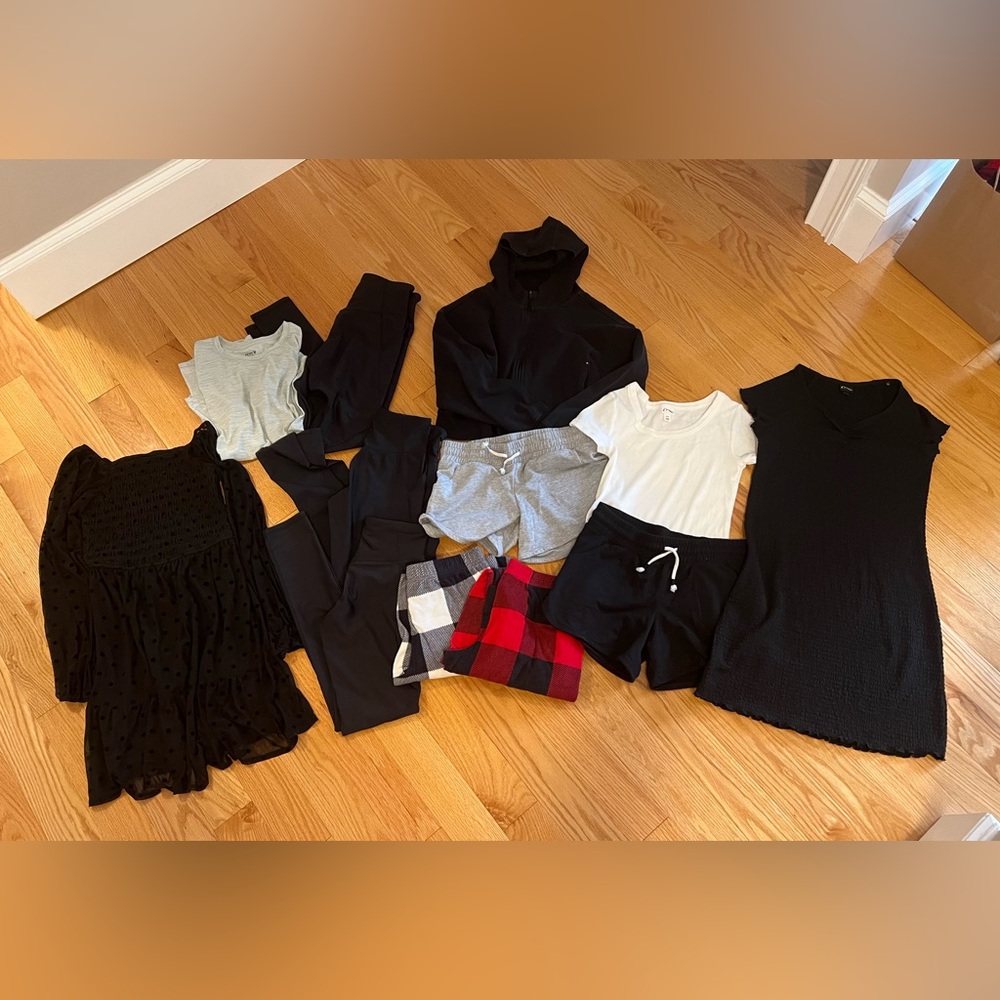 Girls Size 14 Matching Sets - Black, Gray, Red
